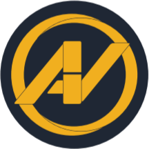 Aleks Vladimirov brand logo, The A in the logo represents Aleksandars' first name and the V - Vladimirov, his last name. They are represented as AV symbol combined together and surrounded by a circle representing the infinity.